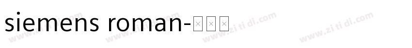siemens roman字体转换 siemens roman字体转换